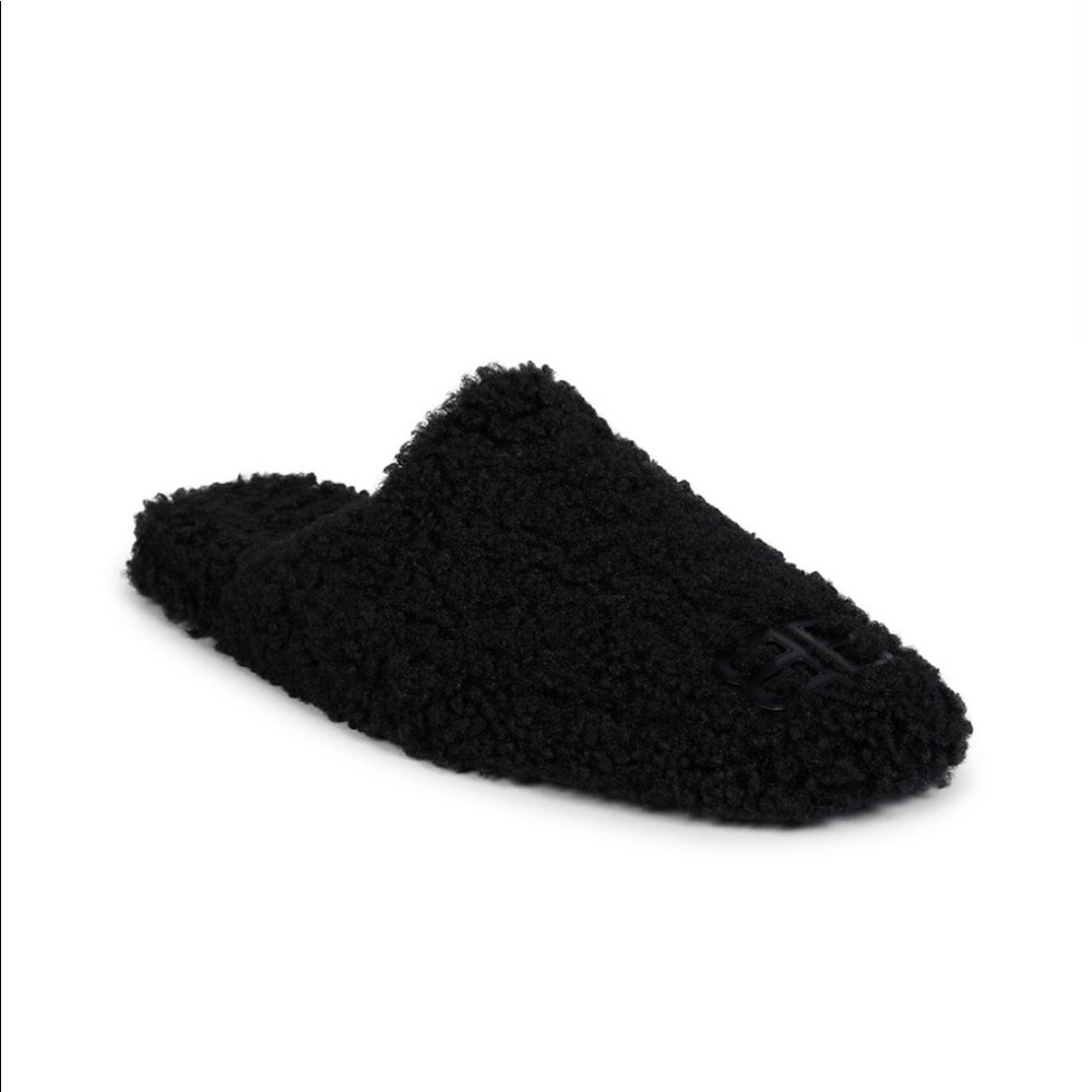 Balenciaga BB logo shearling mules slides NWT 38